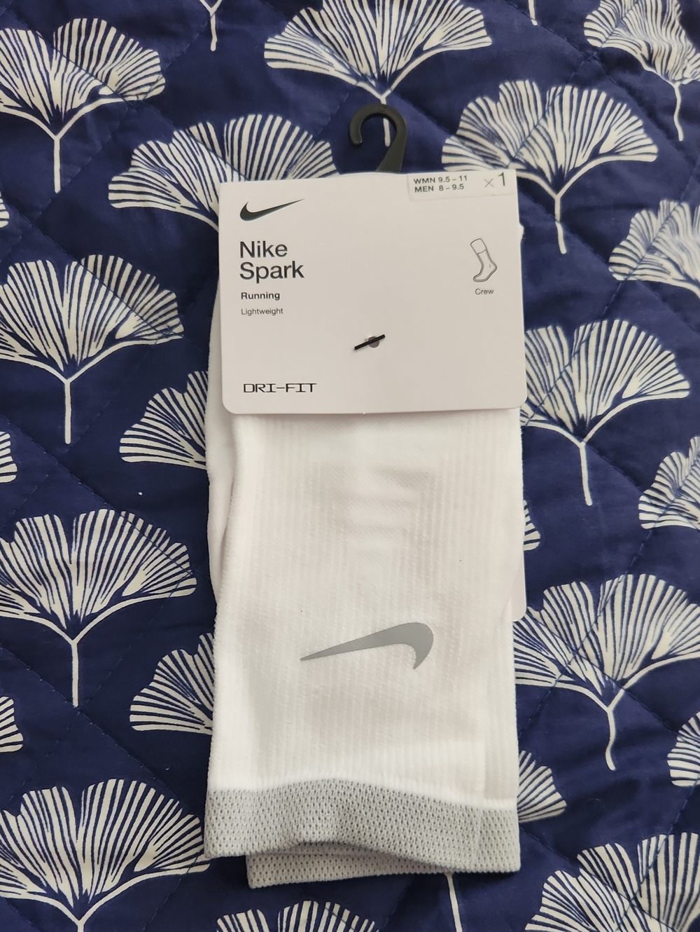 Nike Spark Unisex White Crew Running Socks